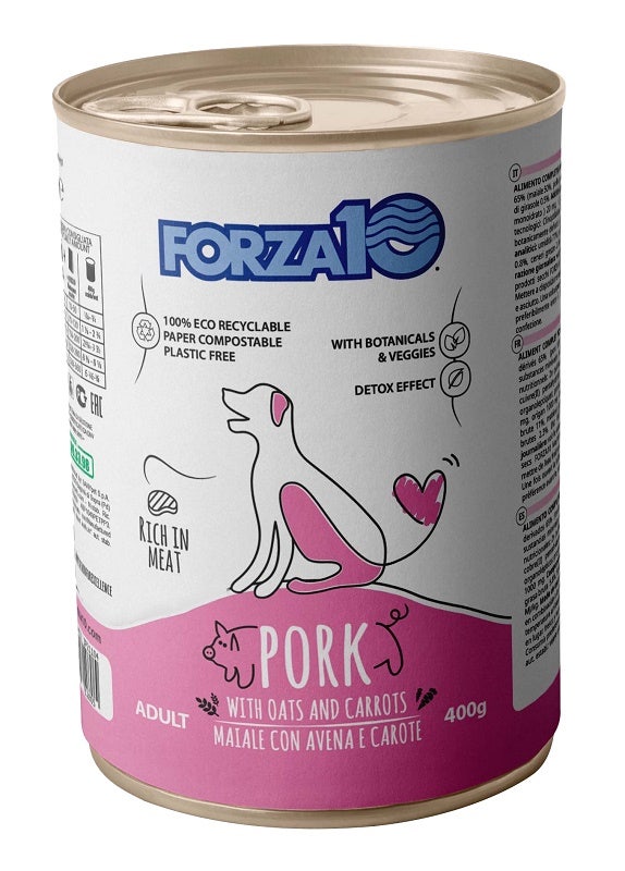 Forza10 Adult Maintenance Cibo Umido Con Maiale/Avena/Carote Cani Adulti Barattolo 400g-2