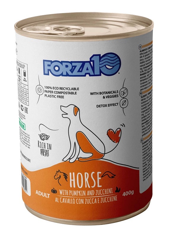 Forza10 Adult Maintenance Cibo Umido Con Cavallo/Zucca/Zucchine Cani Adulti Barattolo 400g-2