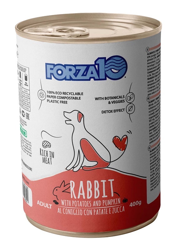 Forza10 Adult Maintenance Cibo Umido Al Coniglio/Patate/Zucca Cani Adulti Barattolo 400g-1