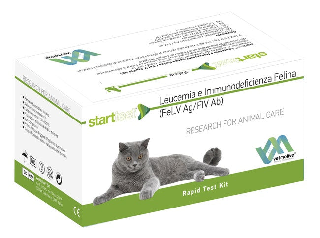 VetMotive Start Test Leucemia e Immunodeficienza Felina (FeLV Ag / FIV Ab) 10 Kit Test-2