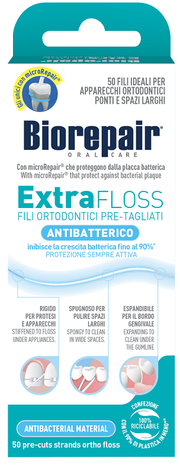Biorepair Extra Floss Fili Ortodontici Pre-Tagliati 50 Pezzi-1
