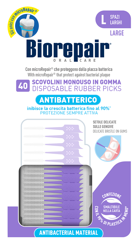 Biorepair Soft Pick Large Scovolini In Gomma 40 Pezzi-1