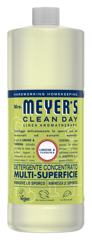 Mrs Meyer's Clean Day Detergente Concentrato Multi-Superficie Limone E Verbena 946ml-1