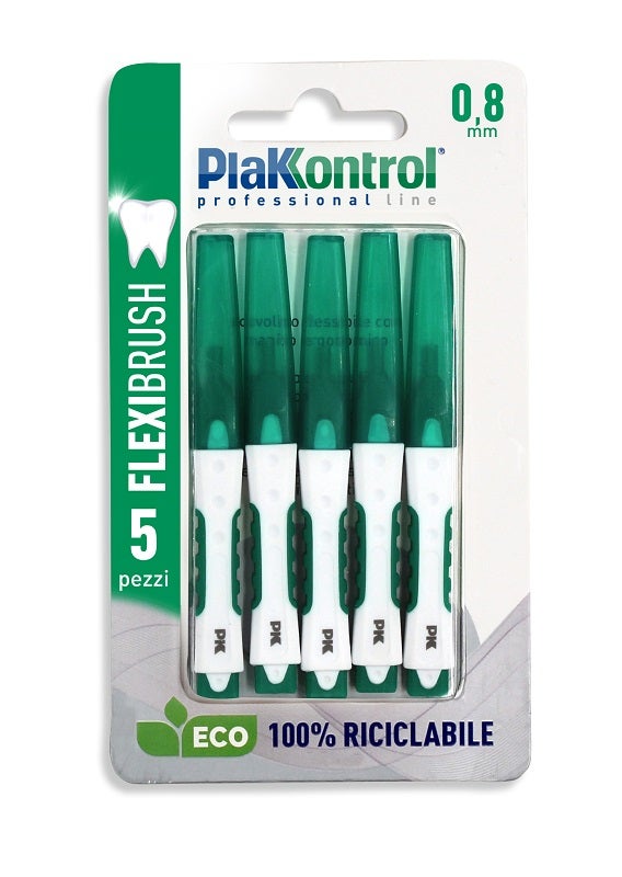 Plakkontrol Flexibrush Scovolini Interdentali 0,8mm 5 Pezzi-1