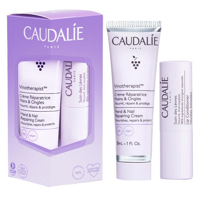 Caudalie Vinotherapist Crema Mani & Unghie 30ml + Trattamento Stick Labbra 4,5g-1