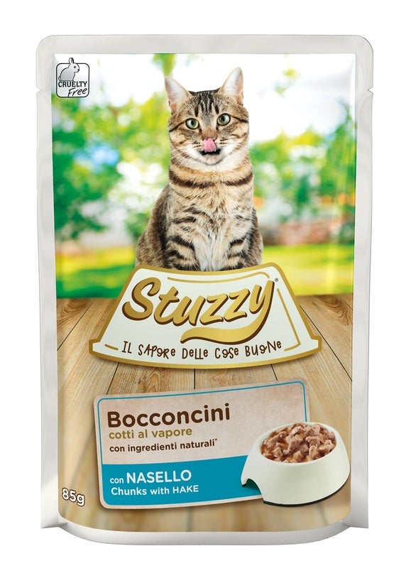 Stuzzy Bocconcini Con Nasello Cibo Umido Gatti Adulti Bustina 85g-2