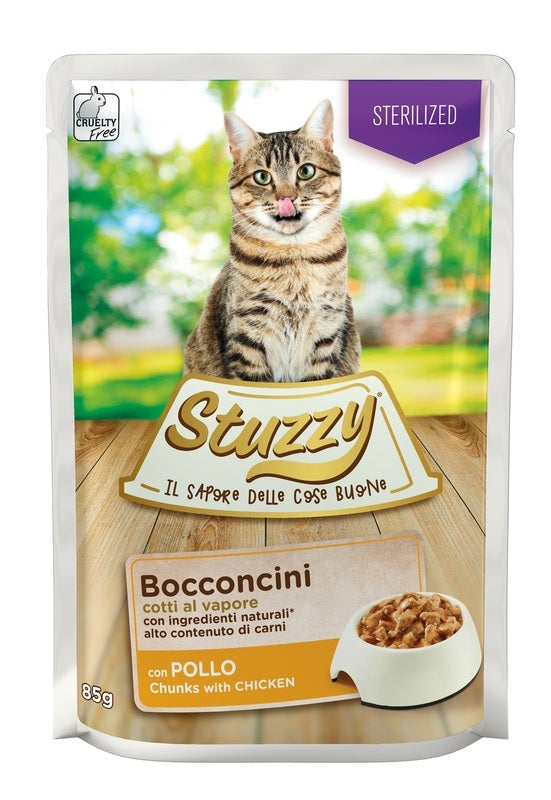 Stuzzy Sterilized Bocconcini Con Pollo Gatti Adulti Bustina 85g-2