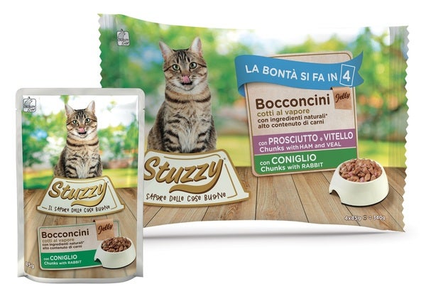 Stuzzy Bocconcini Con Prosciutto/Vitello/Coniglio Cibo Umido Gatti Adulti Multipack 4x85g-2