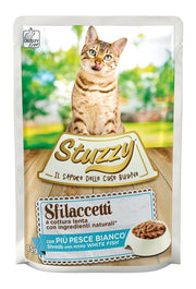 Stuzzy Sfilaccetti Con Più Pesce Bianco Cibo Umido Gatti Adulti Bustina 85g-2