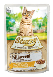 Stuzzy Sfilaccetti Con Più Pollo/Prosciutto Cibo Umido Gatti Adulti Bustina 85g-2