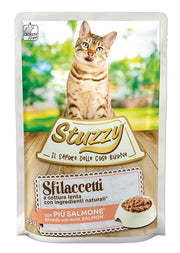 Stuzzy Sfilaccetti Con Più Salmone Cibo Umido Gatti Adulti Bustina 85g-2
