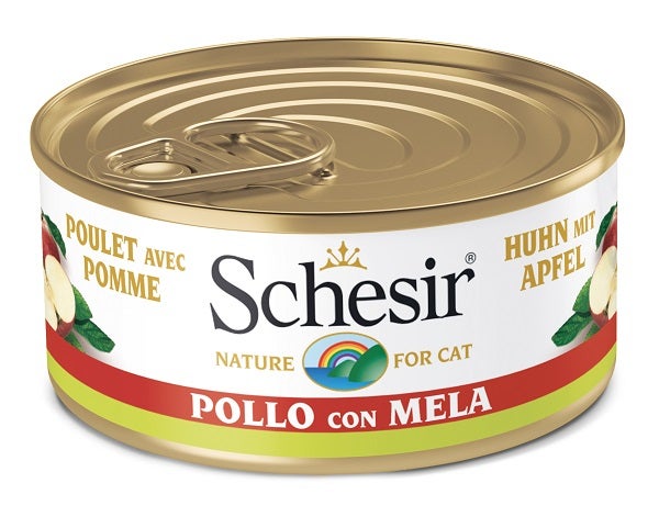 Schesir Pollo Con Mela Cibo Umido Gatti Adulti Lattina 75g-2