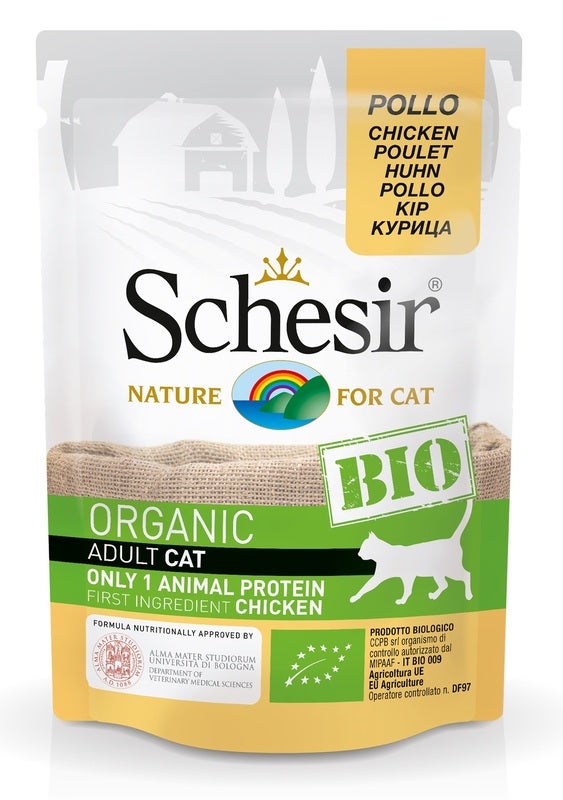 Schesir Organic Bio Paté Al Pollo Per Gatti Adulti Bustina 85g-2