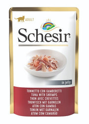 Schesir Tonnetto Con Gamberetti In Jelly Cibo Umido Gatti Adulti Bustina 85g-2
