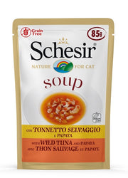 Schesir Soup Tonnetto Selvaggio E Papaya Cibo Umido Gatti Adulti Bustina 85g-2