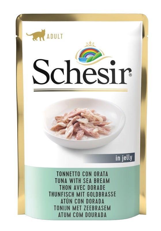 Schesir Tonnetto Con Orata In Jelly Cibo Umido Gatti Adulti Bustina 85g-2