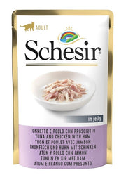 Schesir Tonnetto E Pollo Con Prosciutto In Jelly Cibo Umido Gatti Adulti Bustina 85g-2