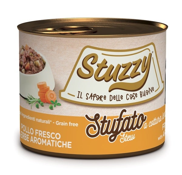 Stuzzy Stufato Con Pollo Fresco Cibo Umido Cani Adulti Lattina 200g-2