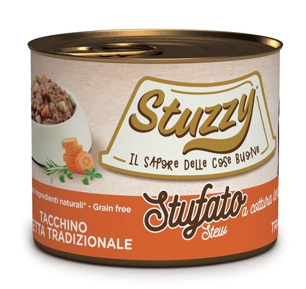Stuzzy Stufato Con Tacchino Tradizionale Cibo Umido Cani Adulti Lattina 200g-2