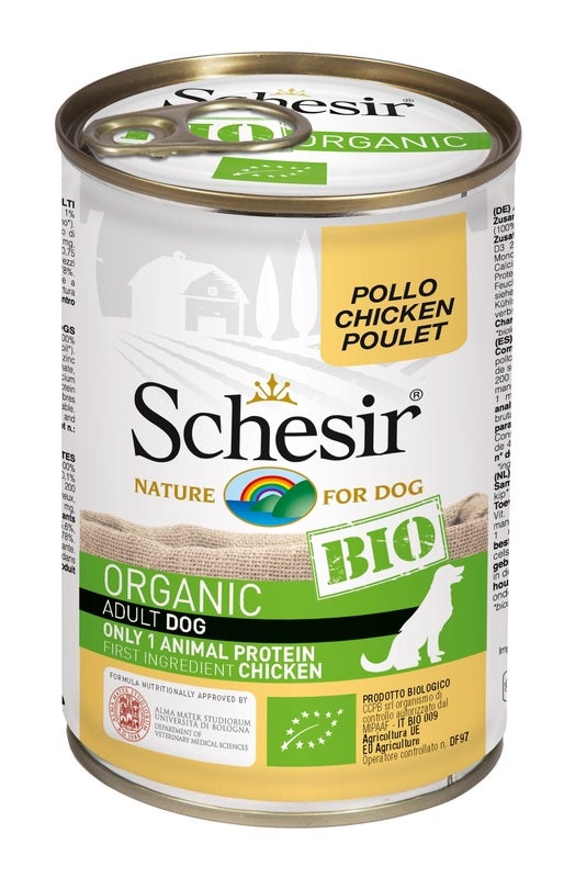 Schesir Organic Bio Paté Al Pollo Per Cani Adulti Lattina 400g-2