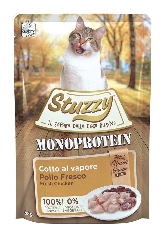 Stuzzy Monoprotein Bocconcini Con Pollo Per Gatti Adulti Bustina 85g-2