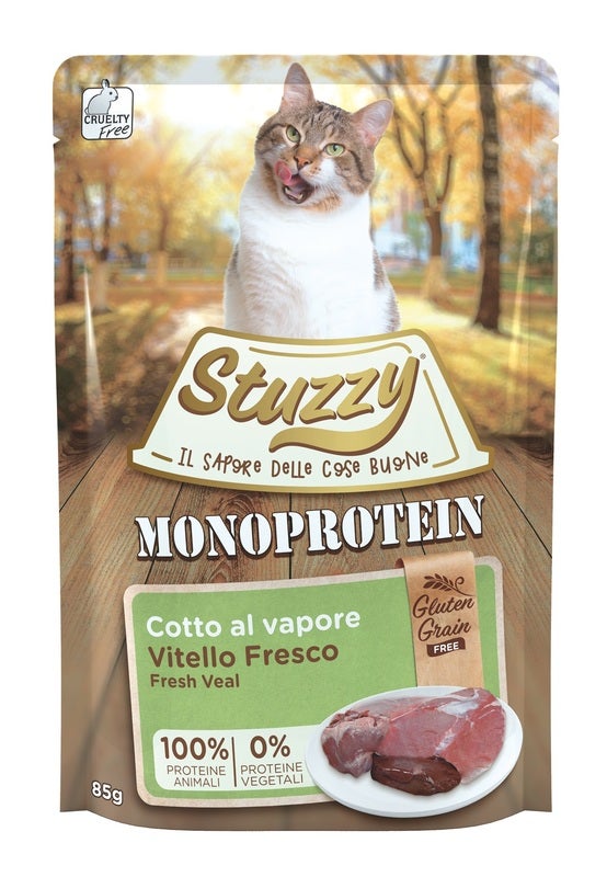 Stuzzy Monoprotein Bocconcini Con Vitello Per Gatti Adulti Bustina 85g-2