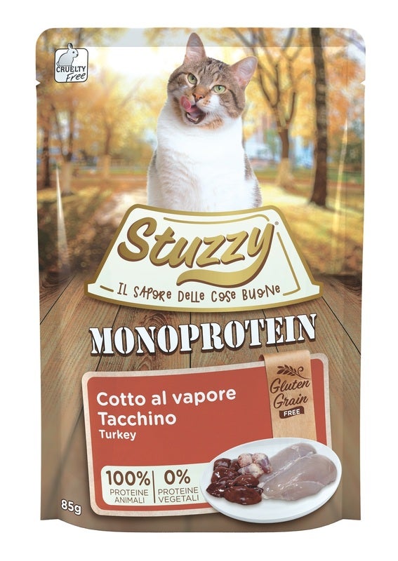 Stuzzy Monoprotein Bocconcini Con Tacchino Per Gatti Adulti Bustina 85g-2