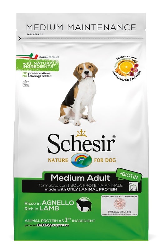 Schesir Maintenance Crocchette Di Agnello Per Cani Adulti Taglia Media Sacco 3kg-2
