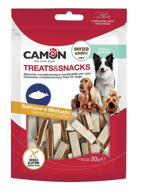Camon Sandwich con Salmone e Merluzzo Per Cani 80g-2