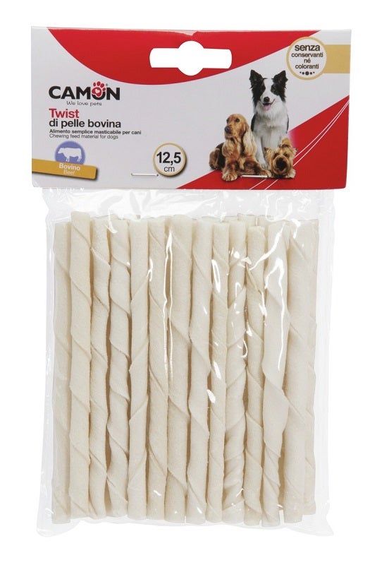 Camon Rolls In Pelle Bovina Per Cani 12,5cmx9/10mm 25 Pezzi-2