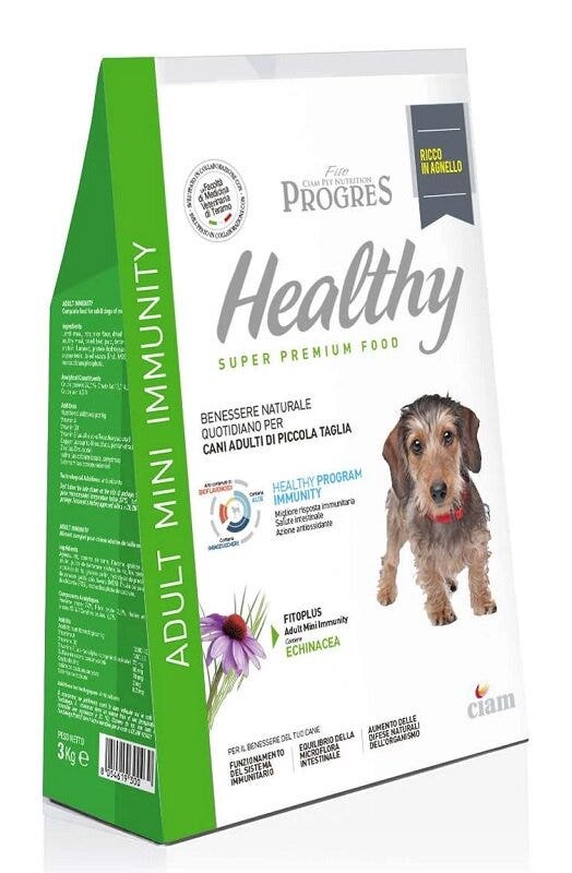 Fito Progress Adult Healthy Mini Immunity Agnello Cibo Secco Cani Sacco 1kg-1