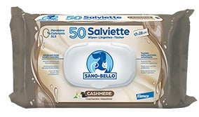Sano E Bello Salviette Detergenti Cashmere Per Cani/Gatti 50 Pezzi-2