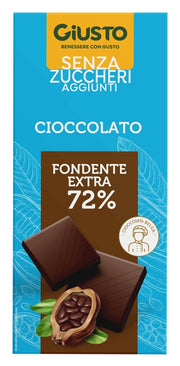 Giusto senza zucchero tavoletta extra fondente 85 g-2