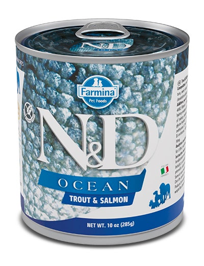 Farmina Natural & Delicious Ocean Con Trota E Salmone Per Cani Adulti 285g-2