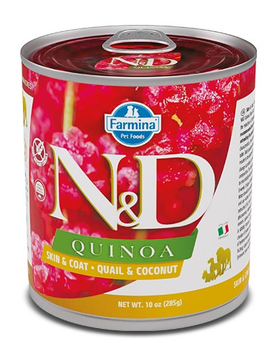 Farmina Natural & Delicious Quinoa Skin & Coat Con Quaglia E Cocco Per Cani Adulti 285g-2