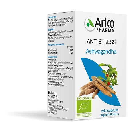 Arkopharma Anti Stress Ashwagandha Bio 60 Capsule-1