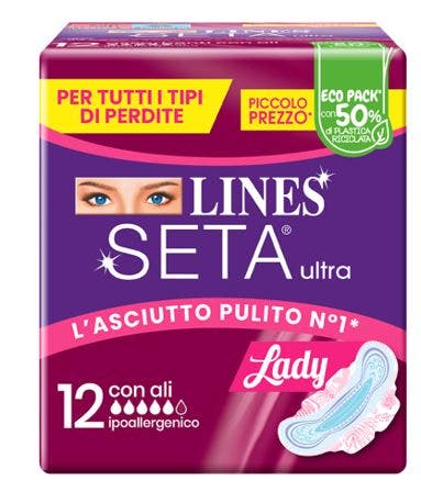 Lines Seta Ultra Assorbenti Lady Ali 12 Pezzi-1