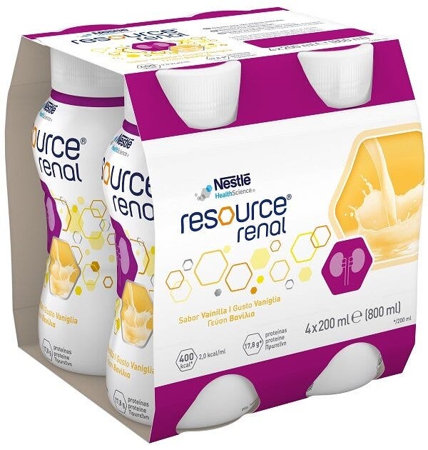 Nestlè Resource Renal Gusto Vaniglia 4x200ml-1