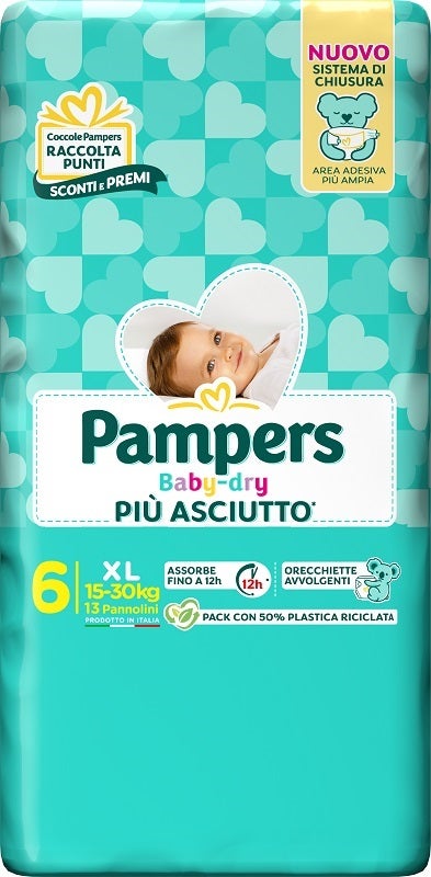 Pampers Babydry Taglia 6 XL (15-30 Kg) 13 Pezzi-2