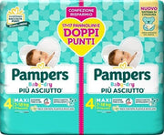 Pampers Baby Dry Pannolino Duo Maxi 34 Pezzi 7-18 Kg Taglia 4-2