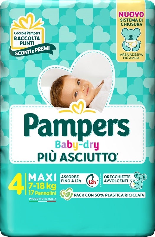 Pampers Babydry Taglia 4 Maxi (7-18 Kg) 17 Pezzi-2