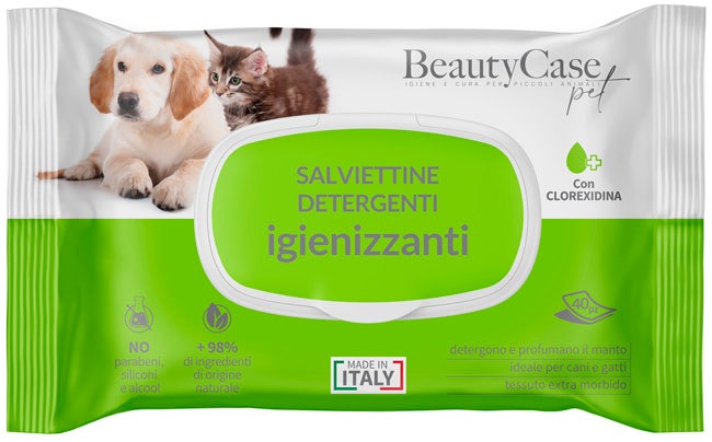 BeautyCase Salviettine Detergenti Clorexidina Per Cani E Gatti 40 Pezzi-2