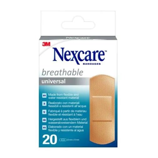 3M Cerotti Nexcare Universal Breathable  20 Pezzi 25 mm x 72 mm-1