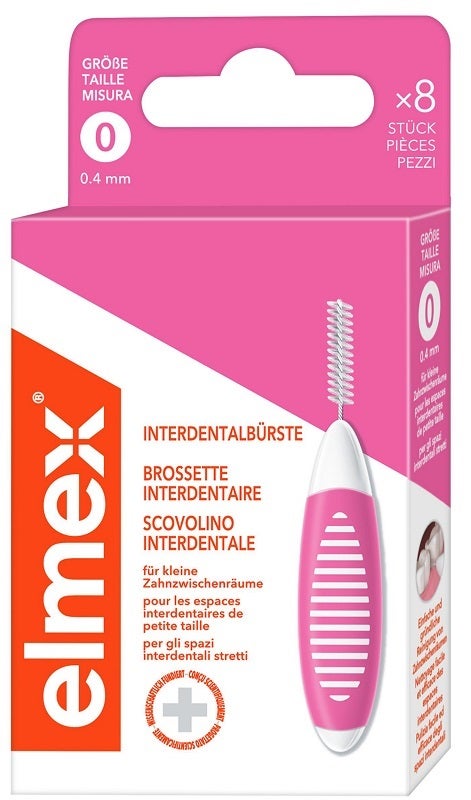 Elmex Interdental Brush Scovolini Interdentali Rosa 0,4mm 8 Pezzi-2