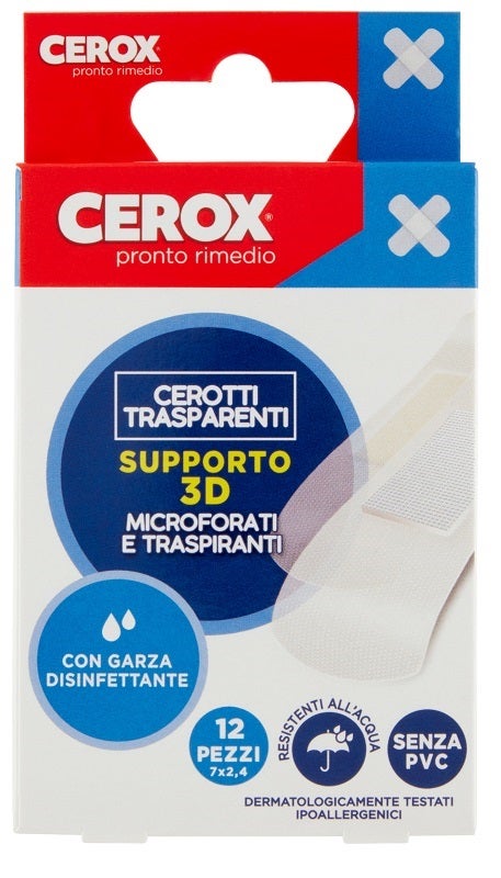 Cerox Supporto 3D Cerotti Trasparenti 7x2,4cm 12 Pezzi-2