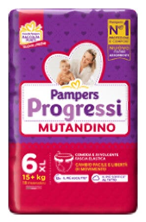 Pampers Progressi Mutandino 6XL 15 Pezzi 15kg+-2