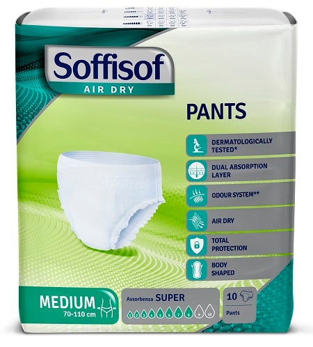 Soffisof Air Dry Pants Pannolone Super Taglia Medium 10 Pezzi-2