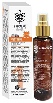 Organics Pharm Spray Solare Viso/Corpo 100ml SPF15-1