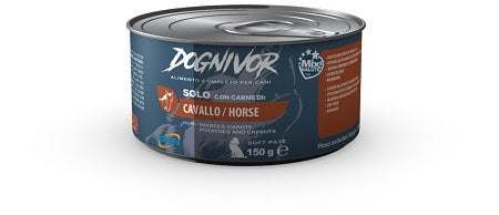 Dognivor Cibo Umido Con Cavallo Patate e Carote Per Cani Adulti Scatoletta 150g-2