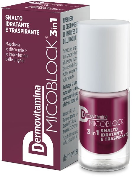 Dermovitamina Micoblock Smalto 3In1 Base Top Coat Prugna 5ml-2